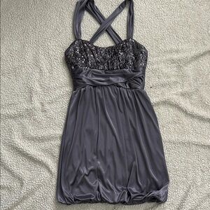 Love Tease Shimmering Silver Dress